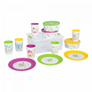 Set of dishes with decor for 6 persons (Magic)