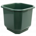 Flowerpot "Dama" with tray 12x12cm. (green)