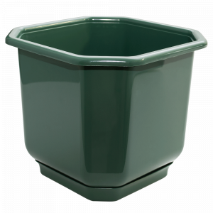 Flowerpot "Dama" with tray 36x36cm. (green)