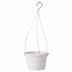 Flowerpot "Gloria" with hanger 25x16cm. (white rose)