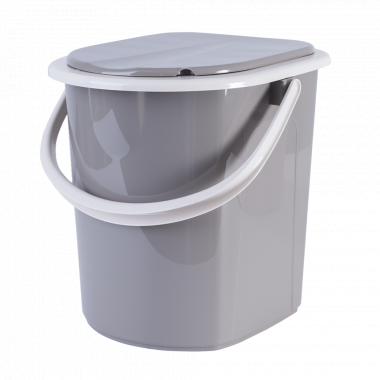WC bucket 22L. (cocoa / white rose)