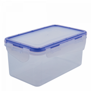 Food storage container with clip rectangular 0,65L. (transparent)