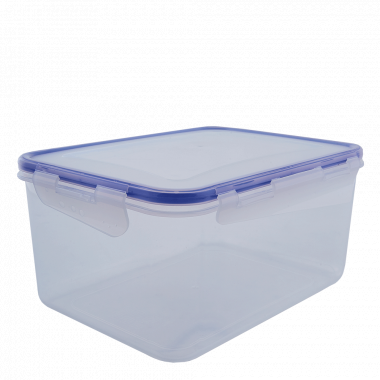 Food storage container with clip rectangular 4,0L. (transparent)