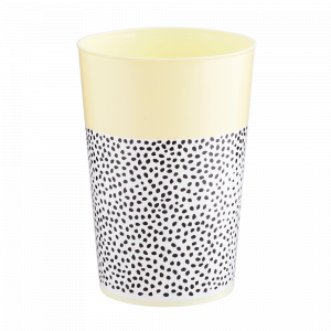 Glass with decor 0,4L (Lines, yellow)