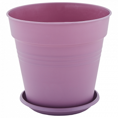 Flowerpot "Gloria" with tray 14,5x14cm. (violet)