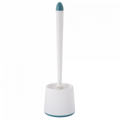 Toilet brush with stand "Optima" (white / gray blue)