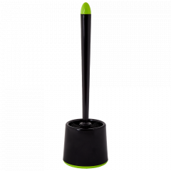 Toilet brush with stand "Optima" (black / olive)