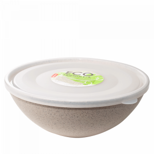 Bowl with lid 2L. ECO WOOD (white rose)