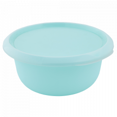 Kitchen bowl with lid 2,75L. (light green / transparent)