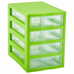 Universal organizer for 4 drawers (olive / transparent)