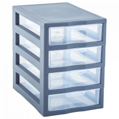 Universal organizer for 4 drawers (granite / transparent)