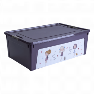 Container "Smart Box" with decor 11,7L. (purple, Girls)