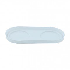 Tray for 2 flowerpots (white)
