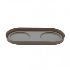 Tray for 2 flowerpots (cocoa)