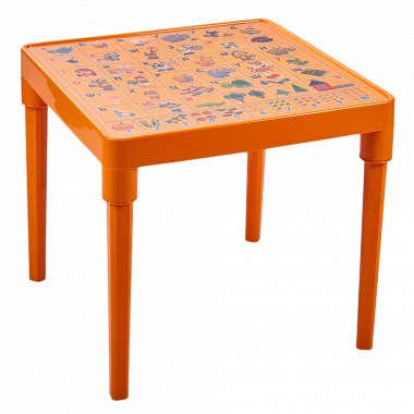 Children's table "Ukrainian Alphabet" (light orange)