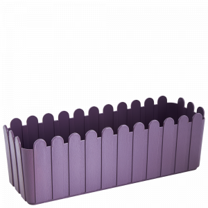 Flowerpot "Fence" balcony with insert 49x16,5cm. (violet)