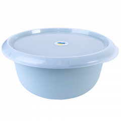 Kitchen bowl with lid 3,75L. (segebrush / transparent)