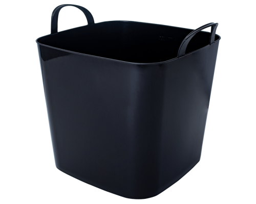 Soft building square bucket 22 L (black)