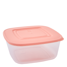 Food storage container square 3L (transparent / apricot)