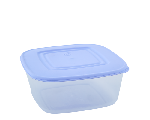 Food storage container square 3L (transparent / lilac)