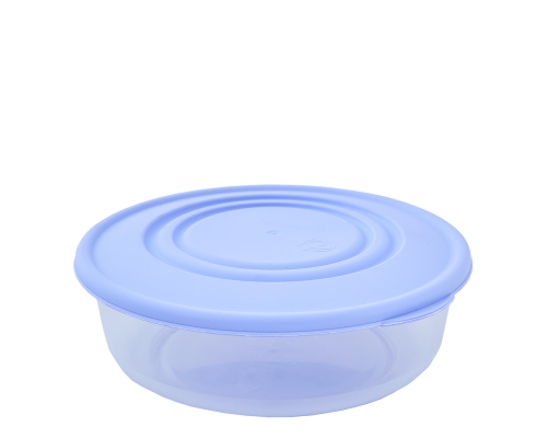 Food storage container round 1,025L (transparent / lilac)