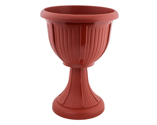 Flowerpot "Leon" with tray deep 41cm (terracotta)