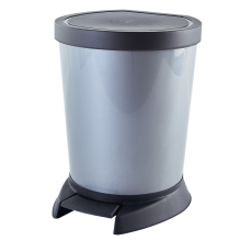 Garbage bin with pedal 10L (gray)