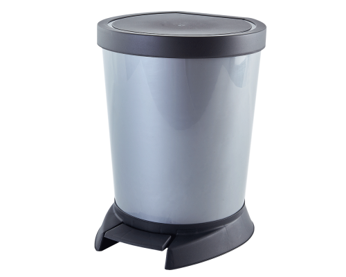 Garbage bin with pedal 10L (gray)