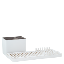 Dish drainer with tray "Mini plus" (white rose)