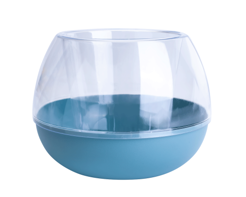 Flowerpot "Sphere" d14cm (transparent / gray blue)