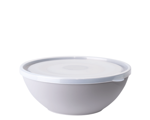 Bowl with lid 3L (cocoa / transparent)