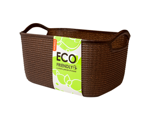 Basket "Jute" S ECO WOOD (brown)