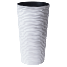 Flowerpot "Fusion" with insert d35,5x66cm (white)