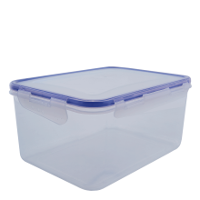 Food storage container with clip rectangular 4,0L (transparent)