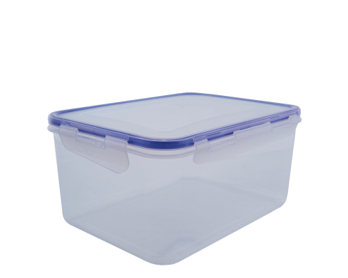 Food storage container with clip rectangular 4,0L (transparent)