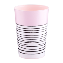 Glass with decor 0,4L (Lines, light pink)