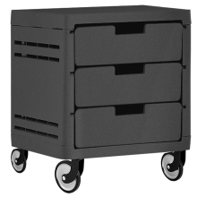 Chest of drawers on 3 drawers on wheels (dark gray)