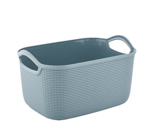 Basket "Jute" S (gray blue)