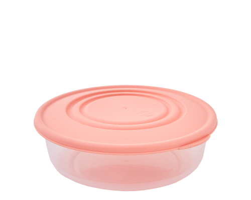 Food storage container round 1,025L (transparent / apricot)