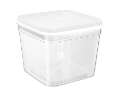 Container for bulk products "Fix" 0,6L (transparent / white)