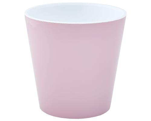 Flowerpot "Deco" with insert 16x15,5cm (freesia / white)