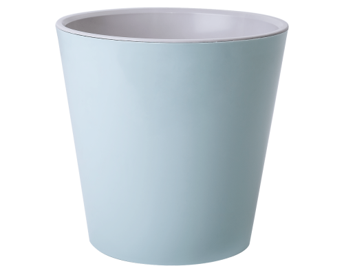 Flowerpot "Deco" with insert 16x15,5cm (segebrush / white)