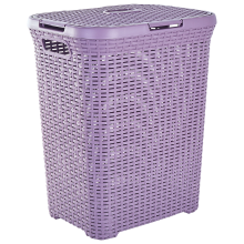 Laundry bin "Rattan" 50L (violet)