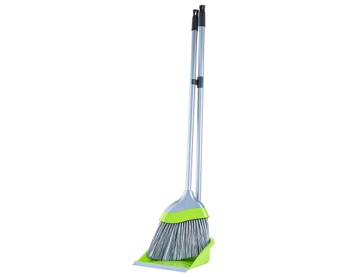 Set of broom and scoop "Euro" (olive / gray)