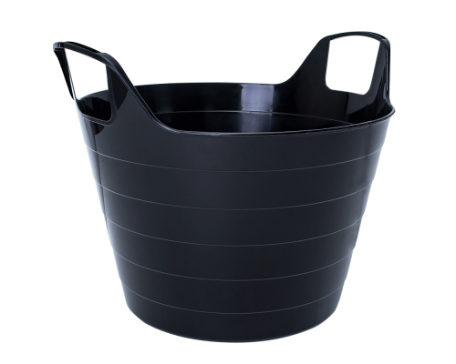 Soft building round bucket 29 L (black)