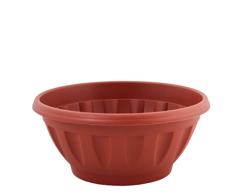 Flowerpot "Janna" with tray 24x11cm (terracotta)