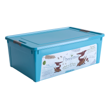 Container "Smart Box" with decor 11,7L (turquoise, Dinosaur)