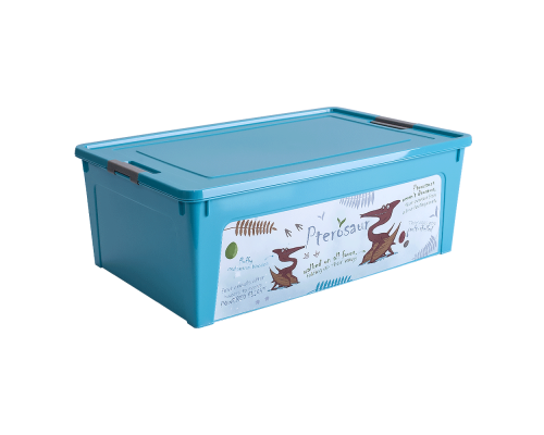 Container "Smart Box" with decor 11,7L (turquoise, Dinosaur)