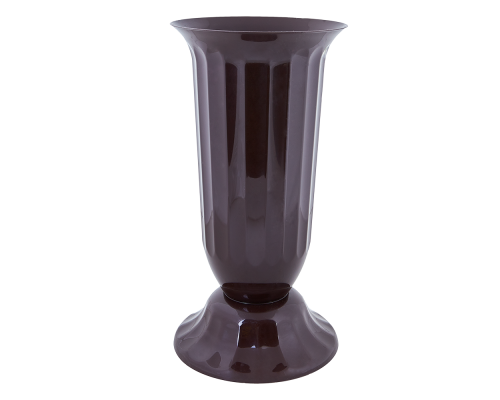 Flowerpot "Flora" with tray 38cm (dark brown)