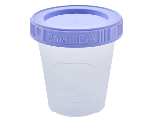 Container "Smart Box" round 0,24L (transparent / lilac)